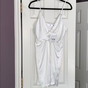 *NWT* Missguided White Satin Tank Dress